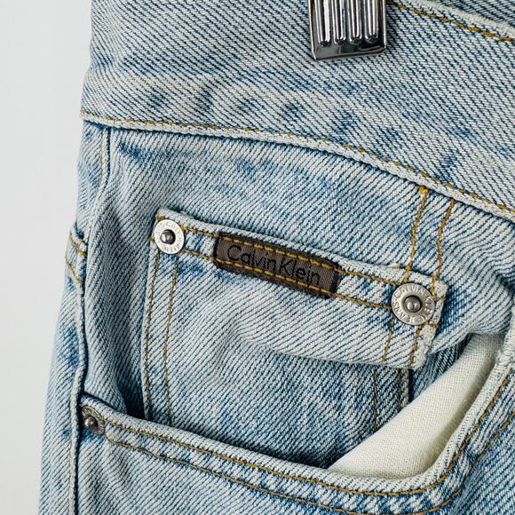 Vintage Calvin Klein Jeans Made in USA 100% Cotton High Rise Tapered Size 14 - Picture 5 of 12